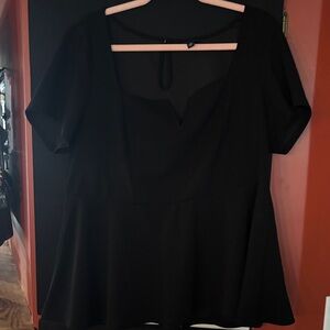 Torrid Black Peplum Blouse